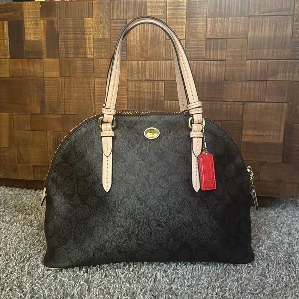 COACH Katy Satchel, Brown, Like New, 12”x 5” x 9”